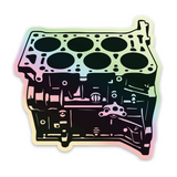 VR6 Engine Block Sticker - Oil Slick