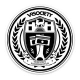VRSociety Crest - White - Sticker